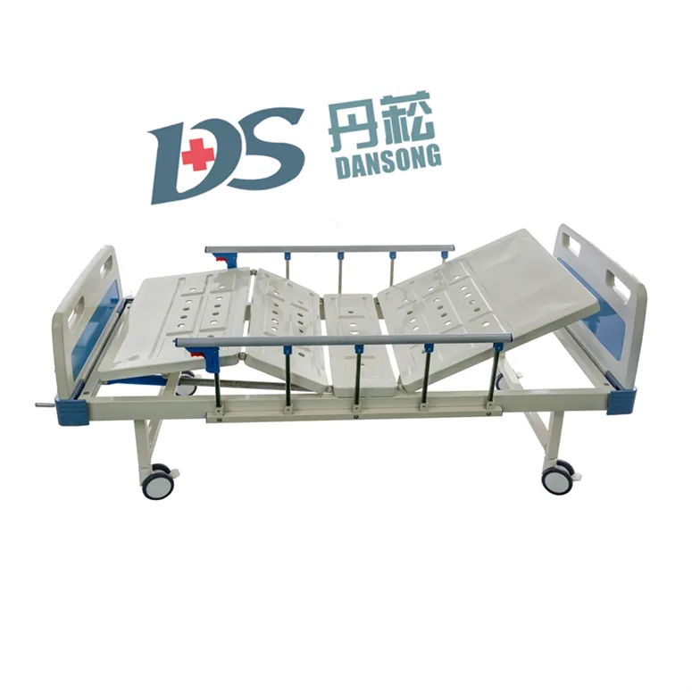 Clinic use 2 cranks medical bed with ABS head/foot board