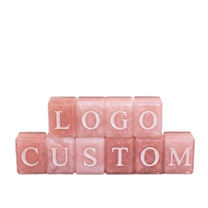 Set di Tessere Mahjong Americane in Acrilico Rosa Glitterato di Lusso Personalizzato, Gambe in Acciaio Inox, per 4 Giocatori, Inciso, da Viaggio, Gioco d'Azzardo, Casinò - Product Image 1