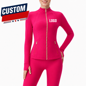 Camiseta de Yoga Transpirable de Secado Rápido para Mujer, Manga Larga, con Bolsillo, Logotipo Personalizado, Blusa Deportiva Elástica para Entrenamiento, OEM ODM - Product Image 6