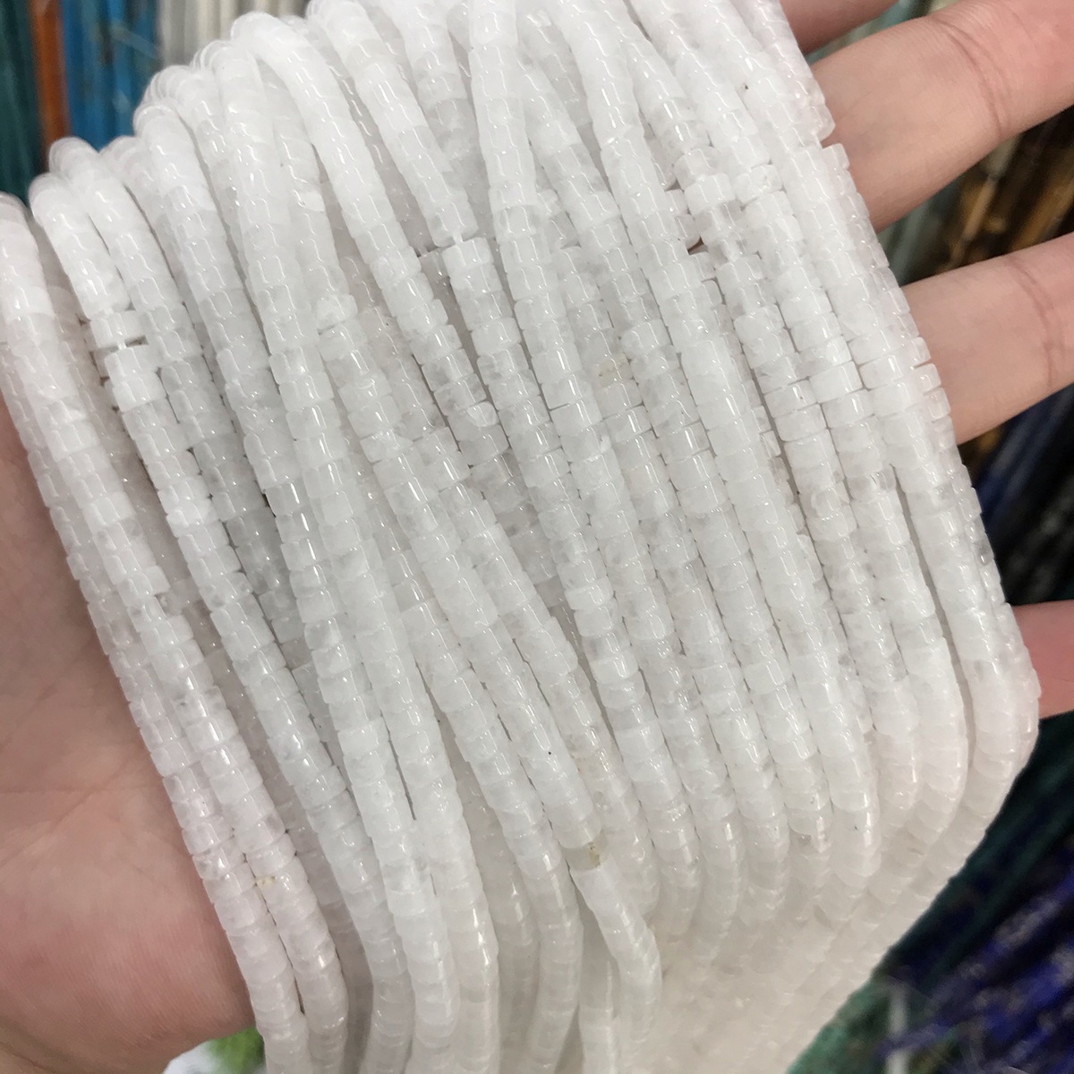 Hot Sale Amethyst Agate Natural Stone Flat Beads Spacer 2*4mm Gemstone Loose Beads Wholesale DIY Jewelry Accessories