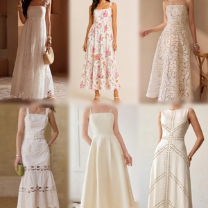 Lote Mixto de Vestidos Casuales de Verano para Mujer, Vestidos Largos y Midi con Encaje Floral, Lote de Ropa de Segunda Mano al Por Mayor - Product Image 1