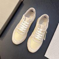Sneakers rétro en toile et daim de luxe pour hommes, style Old Money, lacets, chaussures de course décontractées