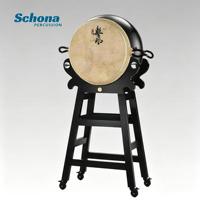 Tambour Tang en bois massif à 2 niveaux de 60/80/100/120 cm, tambour Jian en cuir de vache véritable, percussion folklorique chinoise traditionnelle pour scène adulte