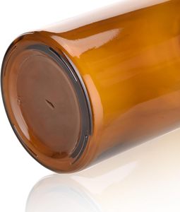 Bouteille en verre ambré vide, grande bouteille ambrée transparente à large ouverture, bouteille d'apothicaire 125 ml - Product Image 5