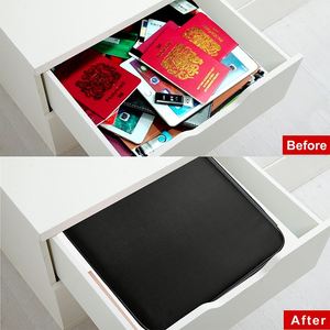 กระเป๋าเก็บเอกสารกันไฟกันน้ำสีดำ ทำจากโพลีเอสเตอร์ ขนาด 36x27x10 ซม. สำหรับจัดเก็บเอกสารสำคัญที่บ้านและที่ทำงาน - Product Image 6