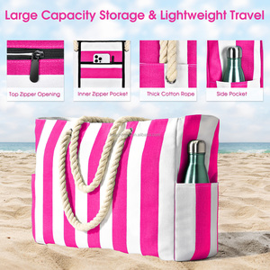 Borsa da spiaggia a tracolla lunga e morbida di lusso personalizzata a tracolla lunga e morbida impermeabile grande rosa rossa - Product Image 4