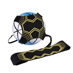 サッカートレーナーサッカーキックスローソロ練習トレーニングエイドコントロールスキル調整可能な機器ボールバッグギフト