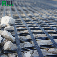 100KN PET Géogrille Renforcement de l'allée Géogrille en polyester Géogrille en polyester tricoté en chaîne Prix