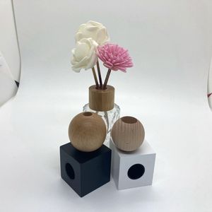 Best Selling Diffuser Glass Bottle Smooth Finger Touch Laser Decorated Wooden Base <b>Cube</b> Home Decor Various Shapes Available - Product Image 6