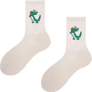 Wholesale Custom Logo Korean Style <b>Tube</b> Socks – Cute Animal Head <b>Snow</b> Goose Monkey Designer Skate Socks for Men - Product Image 3