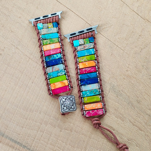 Turquoise Style Multi Perlé <span class=keywords><strong>Bracelet</strong></span> pour <span class=keywords><strong>Apple</strong></span> Montre 41mm 45mm Couleur Agate <span class=keywords><strong>Protection</strong></span> <span class=keywords><strong>Bracelet</strong></span> pour iWatch 7 6 5 - Product Image 3