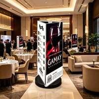 Support de menu rotatif triangulaire en acrylique à 360 degrés pour bars, cafés et hôtels – Durable et réutilisable