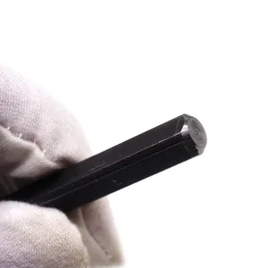 Poros logam tongkat panjang hitam aluminium kustom