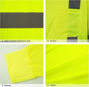 تيشيرت LX عالي الوضوح بأكمام طويلة وعاكس للضوء، ملابس عمل قابلة للتنفس للمستودعات والبناء، ملابس سلامة من الفئة 3 - Product Image 5