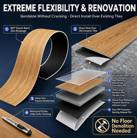 Selbstklebender LVT-Bodenbelag Abzieh- und Aufkleb-Vinylfliesen Bodenplanken für Haus Apartment Vermietung DIY-Installation