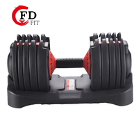 Ensemble d'haltères réglables en acier et ABS - Haltères de gym durables et multifonctionnels, taille personnalisable pour la musculation et l'entraînement physique