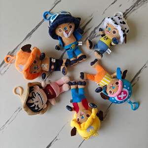Porte-clés en peluche Luffy Chopper mignon de 12 cm avec étiquette, 13 modèles authentiques, animaux en peluche à fabriquer - Product Image 1