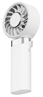 Ventilateur portable rechargeable mini avec design de pales de turbine à vent puissantes, support pliable, affichage numérique, batterie 3600 mAh