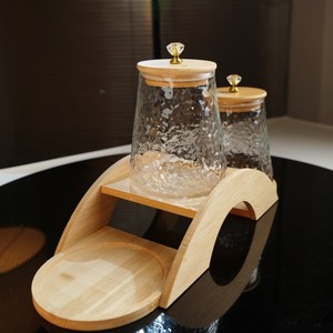 โถแก้วใส่อาหารใช้งานสะดวกด้วยมือเดียวฝาปิดแบบบานพับสำหรับการจัดระเบียบอาหารแห้งขนาดใหญ่เช่นน้ำมันจากแป้งถั่วน้ำตาลสำหรับงานปาร์ตี้ - Product Image 5