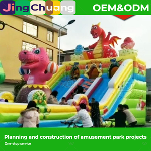 Nuevo Castillo Hinchable Grande JingChuang PVC Mechanical God War con Tobogán, Trampolín de Colchón de Aire para Celebridades de Internet, Puesto Cuadrado - Product Image 2