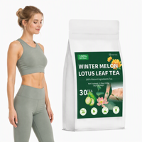 Thé de melon d'hiver et feuille de lotus, mélange d'herbes naturelles, qualité supérieure, aide à la perte de poids, 30 sachets de thé sans caféine, vente en gros, OEM, ODM