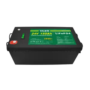 CE MSDS grande capacité Lifepo4 24V 150Ah batterie Lithium-ion haute sécurité Cycle profond avec 2000 Cycles