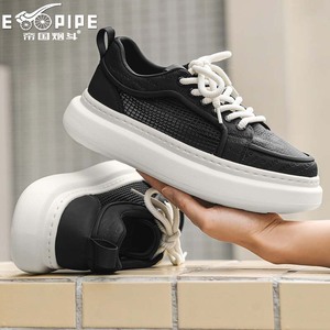 Empire Pipe Baskets d'été en maille pour homme, à bout rond, à lacets, respirantes, à plateforme, à semelle épaisse, style sport décontracté - Product Image 1