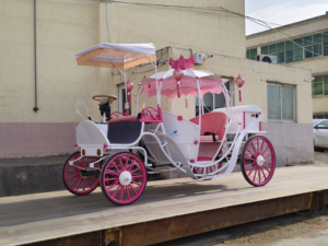 Carroza de Boda Eléctrica Estilo Princesa Europea, Diseño de Calabaza, Venta Directa de Fábrica - Product Image 3