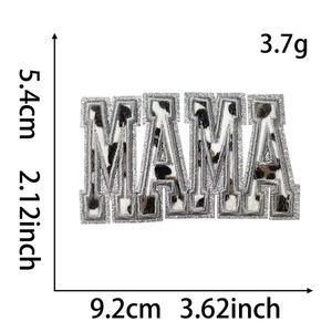 Großhandel 3D-Pailletten Bestickte PVC Mama Star Aufnäher zum Aufbügeln Glitzer Leopardenmuster für T-Shirts Hoodies Hüte aus Filzstoff - Product Image 6