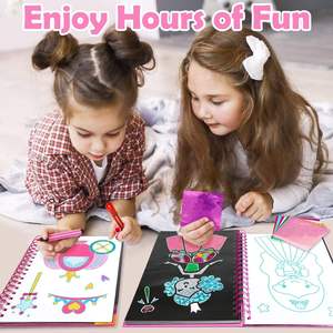 Art Craft <strong>Activity</strong> for Kids: <strong>Fun</strong> Foil Card &amp;<strong>sheet</strong> Princess &amp; Unicorn DIY Toy Kit No Mess Creative Idea Birthday Christmas Gift - Product Image 4