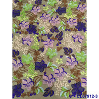 Tissu de dentelle de mariage brodé de fleurs 3D, de perles et de paillettes, tendance