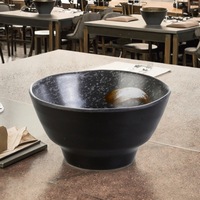 Offre Spéciale bol de riz rond noir en mélamine de 4.5 pouces de style japonais pour restaurant