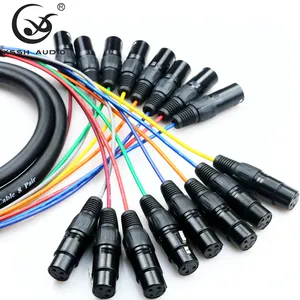 XLR电缆XSSH M/F 8通道专业多媒体蛇形电缆8对公母3针XLR平衡音频延长线