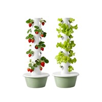 Système hydroponique d'intérieur avec éclairage LED à spectre complet |   Grande tour de 105 cm pour la culture toute l'année de fourrage/légumes (20 douilles)
