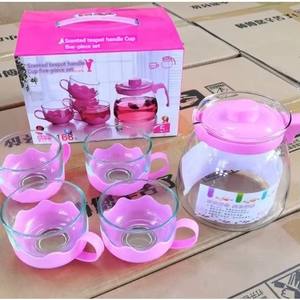 <b>Tea</b> <b>Pot</b> Five Piece <b>Set</b> Heat-resistant Glass Teapot Five Piece <b>Set</b> Kung Fu Flower <b>Pot</b> <b>Set</b> Handy Gift - Product Image 1