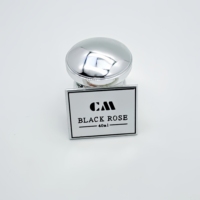 Conception OEM personnalisée plaque signalétique gravée 3D en relief métal logo de marque étiquette aluminium adhésif bouteille de parfum autocollants métalliques
