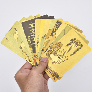 Toptan standart 78 kart kılavuz kitap ve kutu seti ile altın <span class=keywords><strong>Tarot</strong></span> kartları - Product Image 1