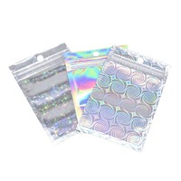 Bolsa de Aluminio con Cierre Hermético, Bolsa Plateada con Cierre Láser y Ventana Transparente para Perlas