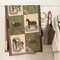 Écharpe d'hiver de marque de luxe pour femmes, design jacquard en cachemire, pashmina chaud et épais, châle/écharpe tendance