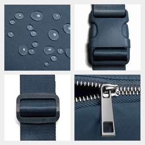 Custom blu Navy multifunzione Lulu sport antifurto cintura in vita borsa tracolla tracolla regolabile marsupio donna - Product Image 5