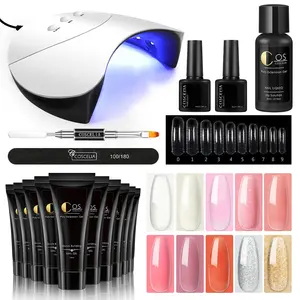 Secador de esmalte de uñas Poly Nail Extension Gel Manicure Set Kit Herramientas Extensión Acrílico Nail Kit Venta al por mayor Etiqueta privada