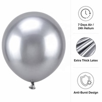 Lot de 50 ballons métalliques chromés en latex 100% pour anniversaire, Noël, mariage, décoration de fête, 12 pouces