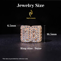 Bague Moissanite Personnalisée avec Nom, Entièrement Pavée de Moissanites VVS, Style Hip Hop, Bague à Lettres Personnalisée pour Hommes et Femmes