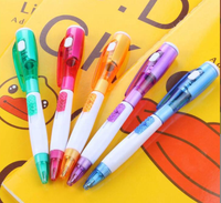 Stylo LED portable multifonction personnalisé avec logo sur mesure, idéal pour le micro-aiguilletage, en plastique