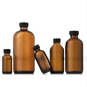 Hổ phách rõ ràng rõ ràng chai 250ml 500ml 8oz 16oz cà phê lạnh Boston Vòng nước giải khát chai thủy tinh cho Kombucha - Product Image 3