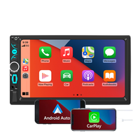 Autoradio double DIN Bluetooth, Carplay sans fil, Android Auto, radio FM, Mirror Link, USB Type-C, lecteur MP5