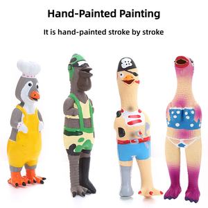 Giocattoli per Cani a Forma di Pollo Urlante in <span class=keywords><strong>Latex</strong></span>, Divertenti Giochi Interattivi con Suoni per Animali Domestici - Product Image 4