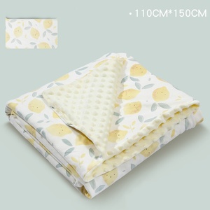 Couvertures florales pour bébés Couverture en minky super douce pour pépinière Couvertures légères pour nouveau-né à pois - Product Image 2