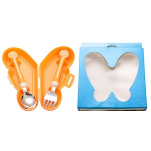 <strong>Children's</strong> Spoon Fork Flatware Set <strong>Cutlery</strong> Model 316 Stainless Steel Anti-drop Cartoon Baby Feeding Complementary Food Scraping - Product Image 6