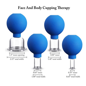 2025 vente chaude de haute qualité 4 pièces ensemble de ventouses en verre et en silicone pour la maison Massage et beauté du corps sûrs et faciles - Product Image 4